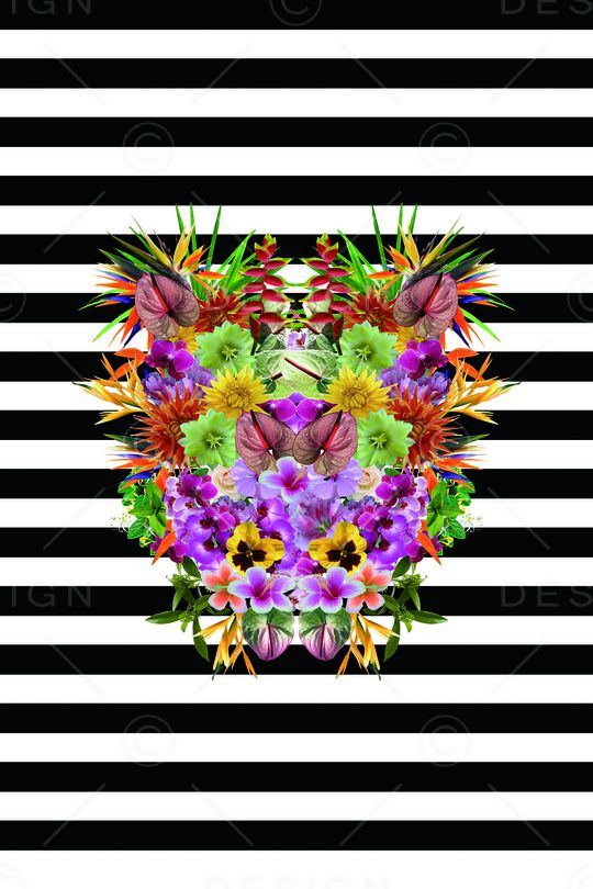 热带植物印花华亿平台图片