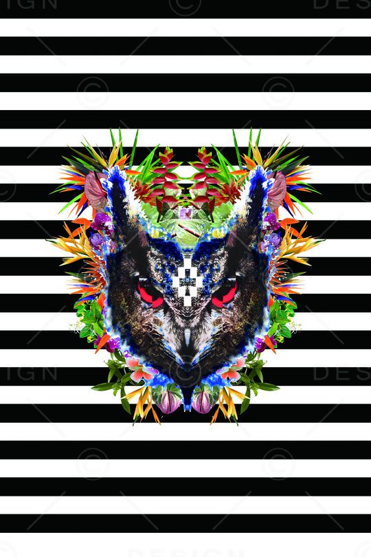 热带植物印花华亿平台图片