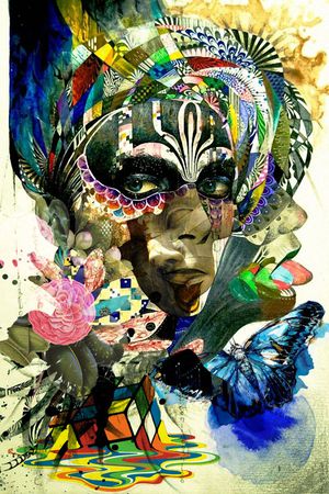 抽象唯美印花华亿平台图片