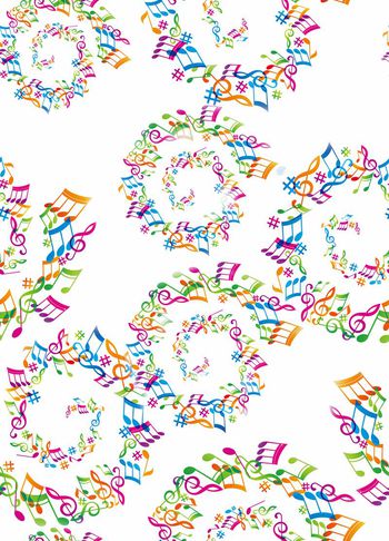 499004-音乐飞扬 乐符 螺旋结构 线谱