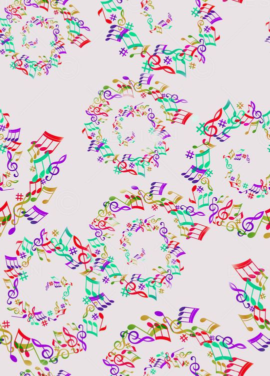 音乐符号印花华亿平台图片