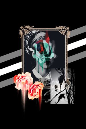 抽象复古印花华亿平台图片