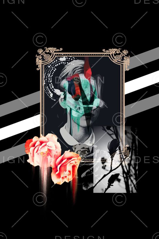 抽象复古印花华亿平台图片