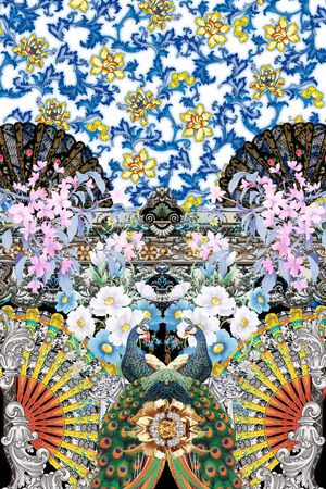 潮流时尚印花华亿平台图片