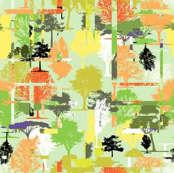 499138-原创大牌大树条纹几何肌理华亿平台