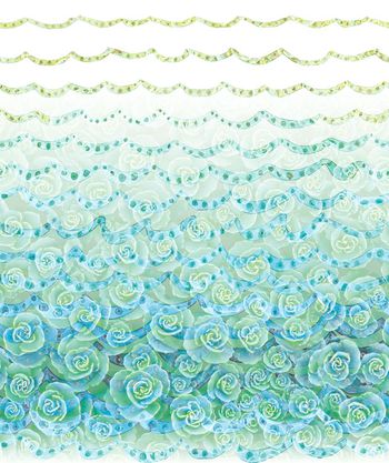 499141-原创大牌几何波纹花卉