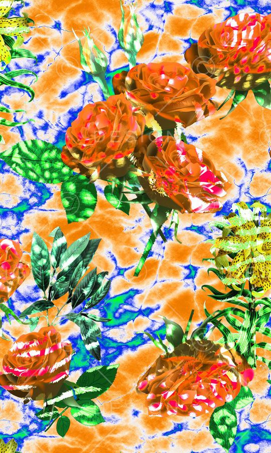 花卉印花华亿平台图片