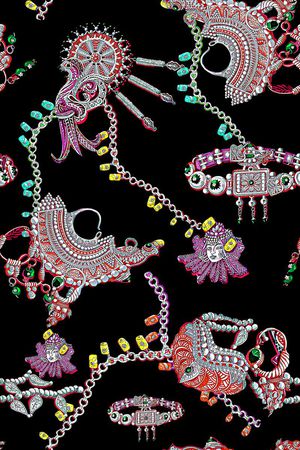 民族珠宝印花华亿平台图片