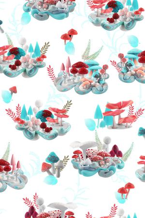 蘑菇印花华亿平台图片