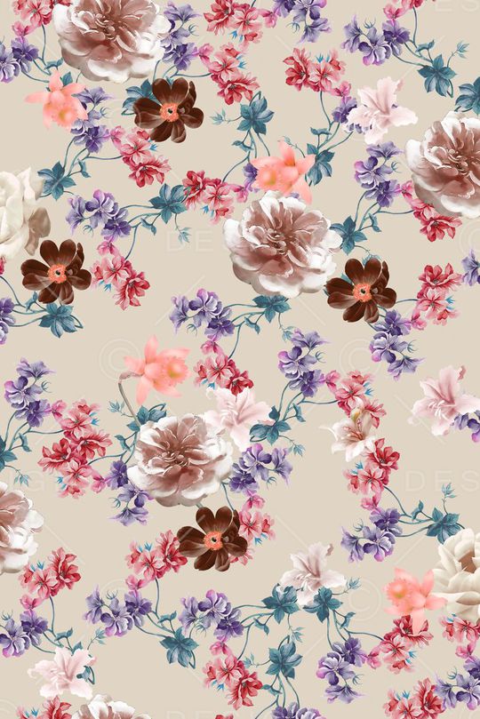 花卉印花华亿平台图片