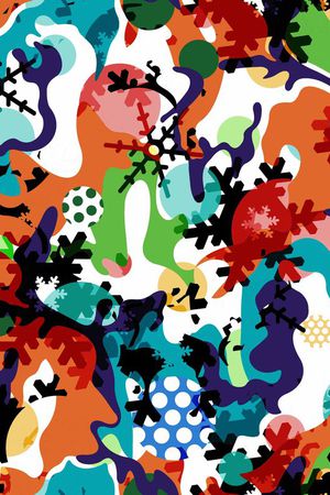 抽象艺术几何印花华亿平台图片