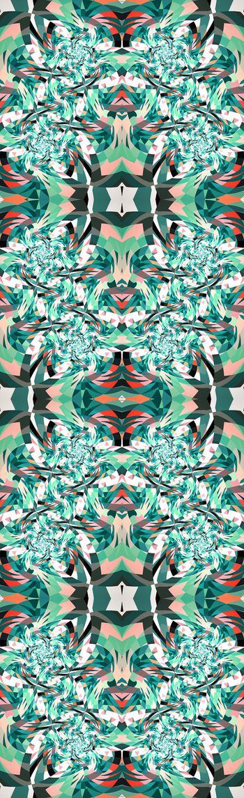 499526-复古 变形几何 长巾 家纺 服装 