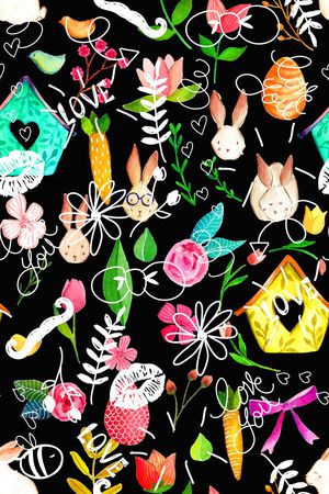 卡通动物印花华亿平台图片