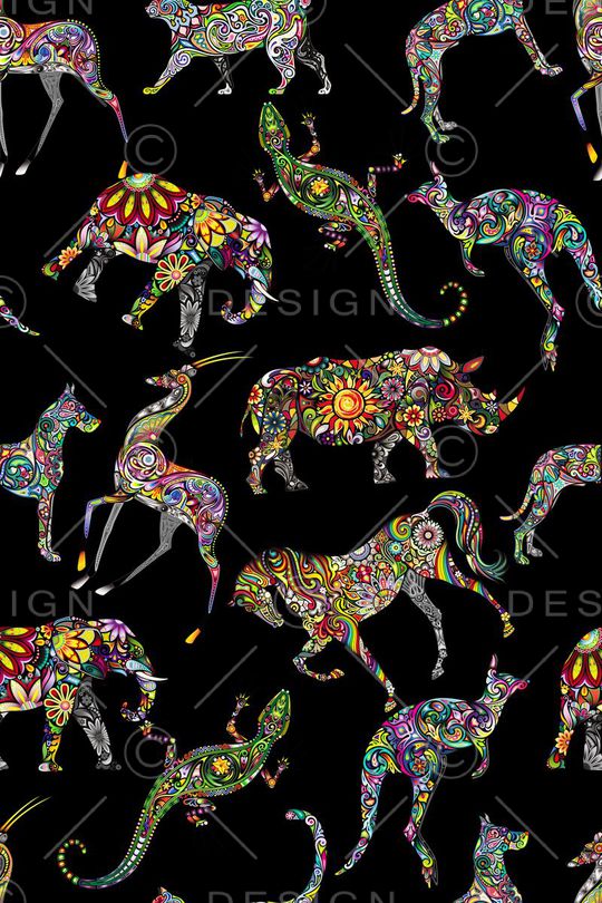 欧美 动物 创意 时尚 民族印花华亿平台图片