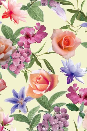 花卉印花华亿平台图片