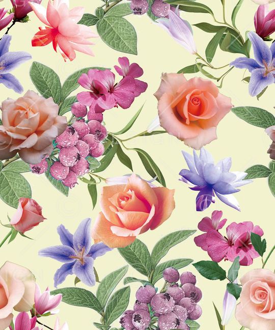 花卉印花华亿平台图片