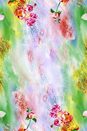 花卉印花华亿平台图片