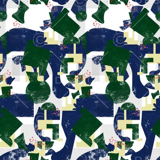 几何抽象印花华亿平台图片