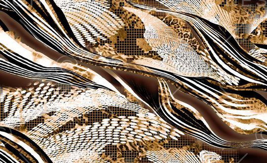 豹纹印花华亿平台图片