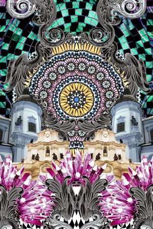 欧式宫廷风印花华亿平台图片