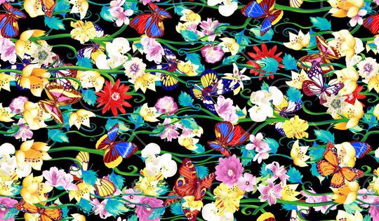 百合花印花华亿平台图片