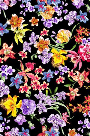 花卉印花华亿平台图片