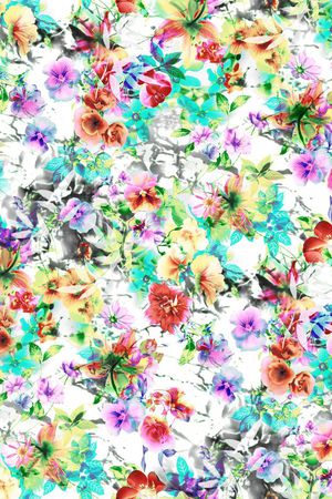 抽象乱花印花华亿平台图片