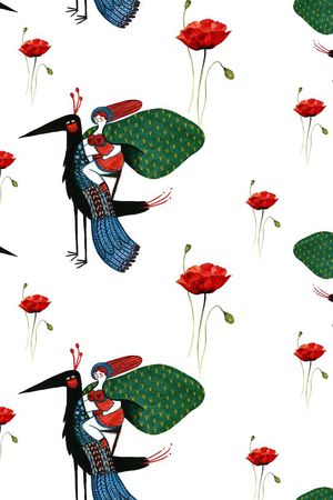 小红帽印花华亿平台图片