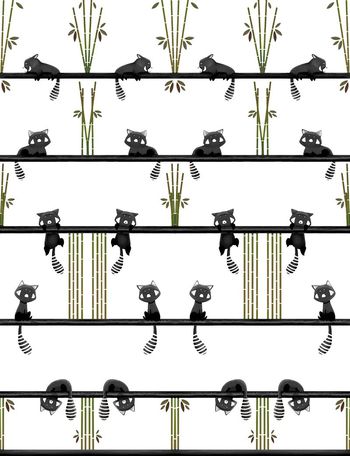 499957-调皮松鼠竹子条纹华亿平台