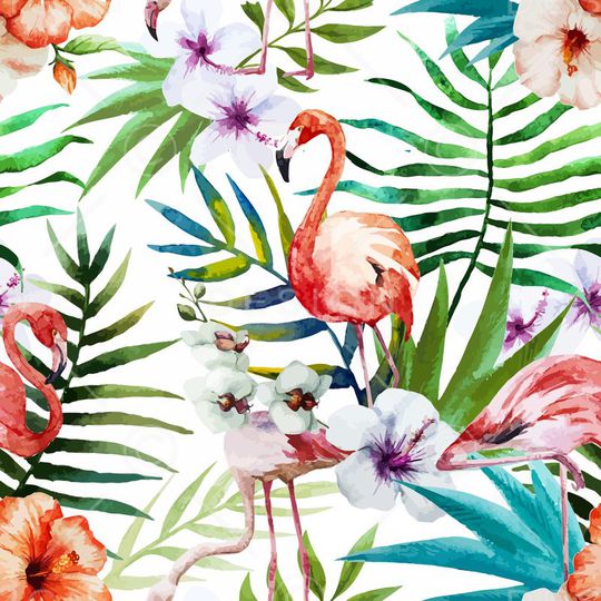 火烈鸟印花华亿平台图片