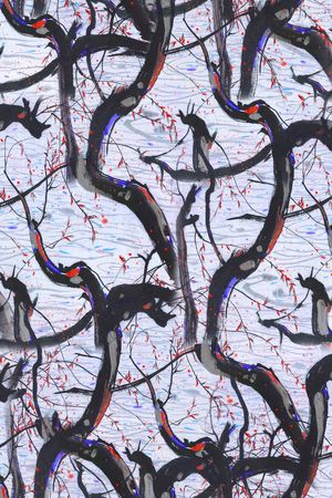 手绘 清爽印花华亿平台图片