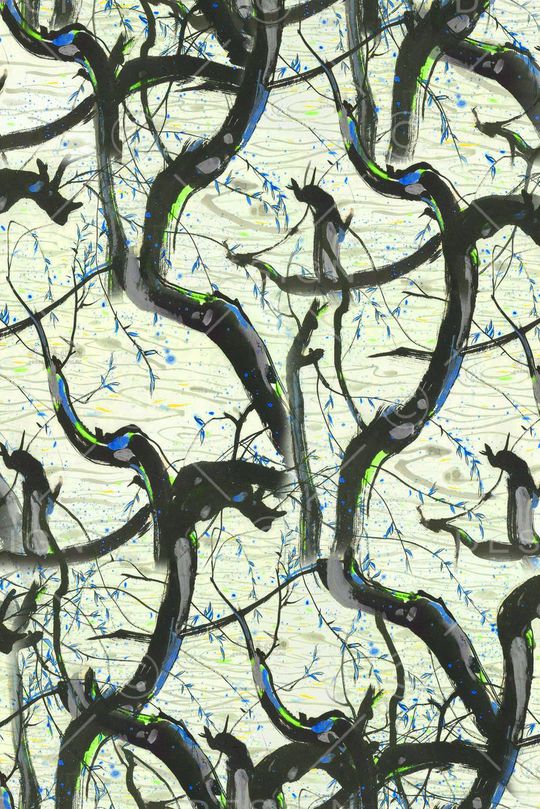 手绘 清爽印花华亿平台图片