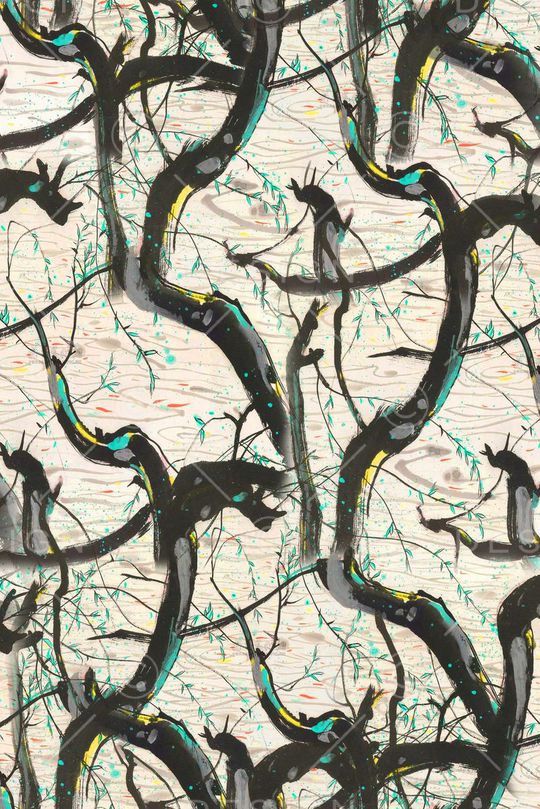 手绘 清爽印花华亿平台图片