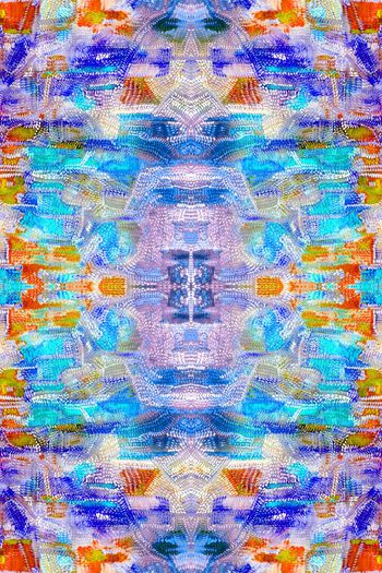 500057-抽象 机理 五彩点组合