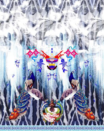 中国风印花华亿平台图片