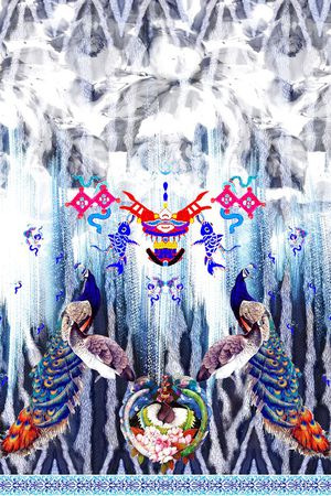 中国风印花华亿平台图片