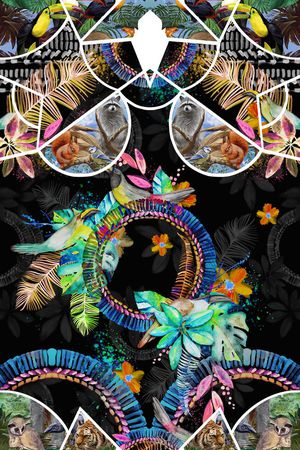 复古印花华亿平台图片