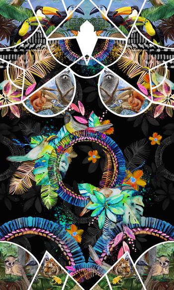 复古印花华亿平台图片