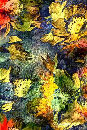 油画抽象印花华亿平台图片