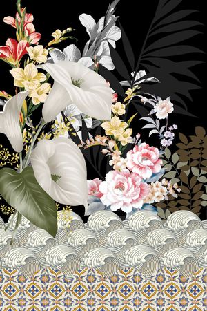 潮流时尚印花华亿平台图片