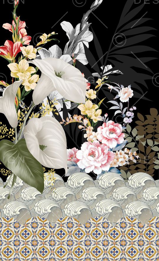 潮流时尚印花华亿平台图片