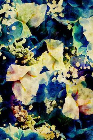 抽象油画印花华亿平台图片