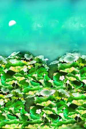 荷叶印花华亿平台图片