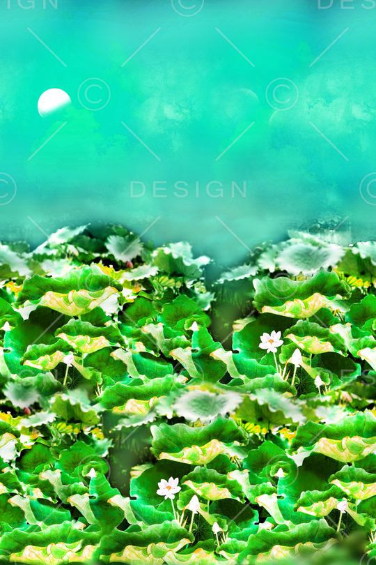 荷叶印花华亿平台图片