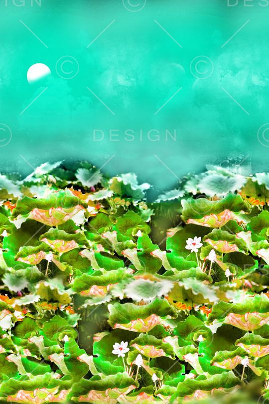 荷叶印花华亿平台图片