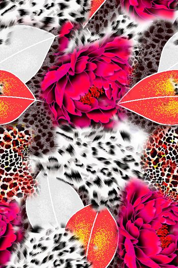 500253-动物纹花卉纹理组合