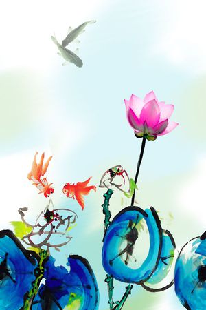 中国风印花华亿平台图片