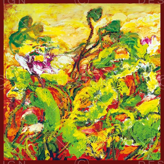 浓郁色彩印花华亿平台图片