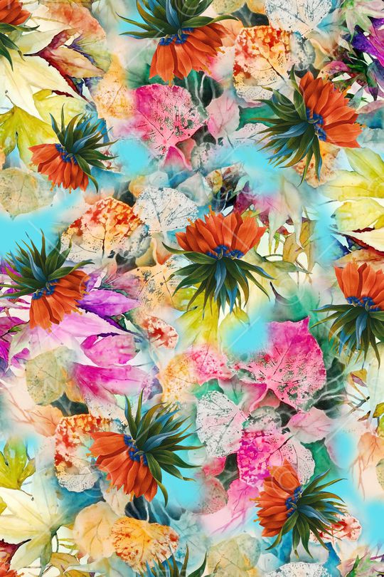 水彩印花华亿平台图片