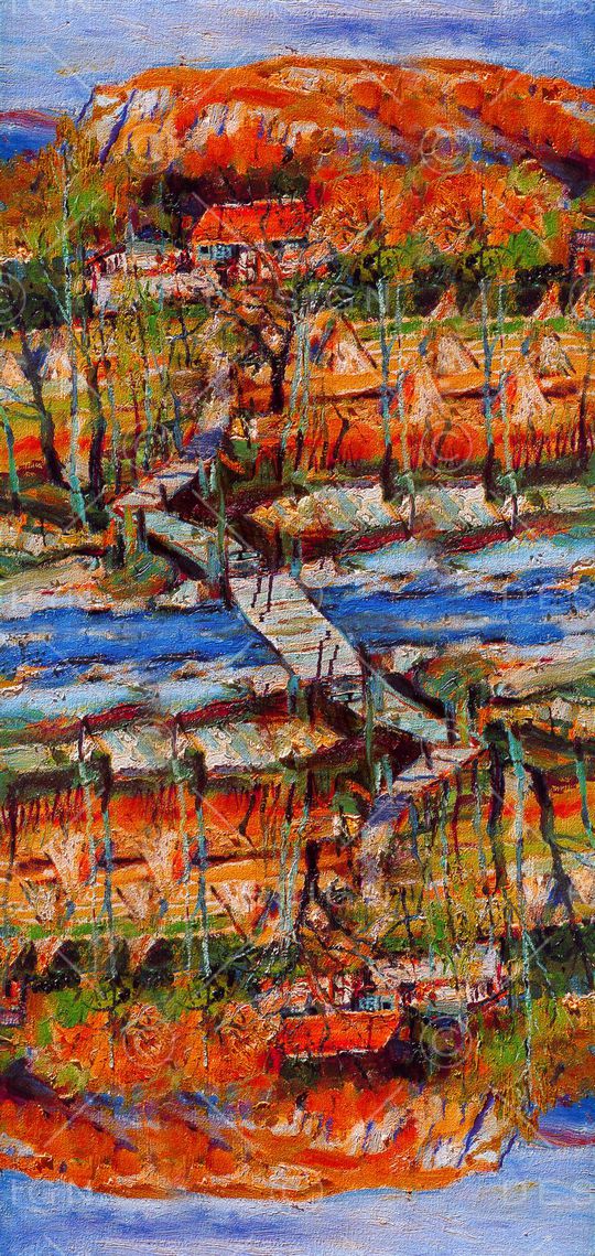 油画风印花华亿平台图片